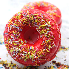 Load image into Gallery viewer, Strawberry & Banana Doughnut Bath Bomb
