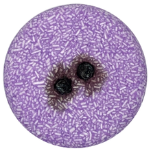 Load image into Gallery viewer, purple blueberry solid shampoo bar with 2 blueberries in the bar