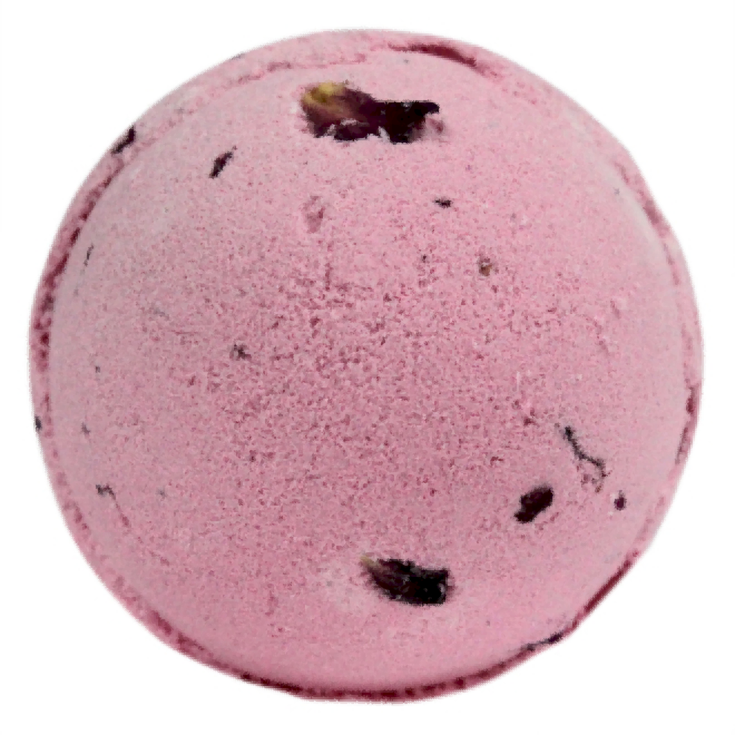 rose petal jumbo bath bomb. Luxury romantic bath for one... or two? Indulge yourself in relaxing rose aromas while real rose petals float by.