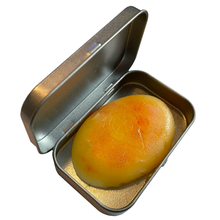 Load image into Gallery viewer, vegan Caribbean crush conditioner bar in slimline conditioner bar tin. suitable for all hair types. Coconut, Mango and Passion Fruit.