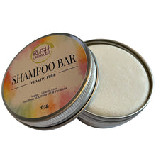 Load image into Gallery viewer, white coconut solid shampoo bar in a aluminium tin