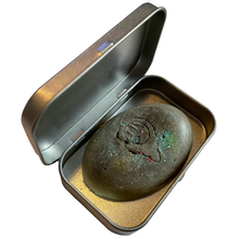 Load image into Gallery viewer, vegan mermaid's tears conditioner bar in slimline conditioner bar tin. suitable for all hair types. Avocado, Argan, Ucuuba and Menthol