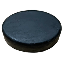 Load image into Gallery viewer, vegan black beauty conditioner bar suitable for all hair types. activated charcoal, black pepper and blueberry. smells like patchouli.