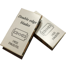 Load image into Gallery viewer, two packs of double edge safety razor blade boxes . 5 pieces per box. stainless steel.