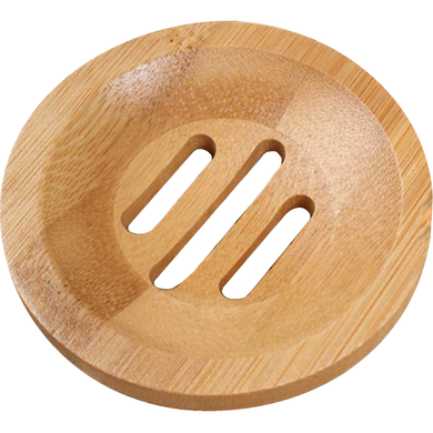 round bamboo soap plate 