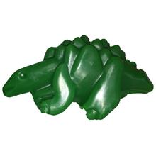 Load image into Gallery viewer, green stegosaurus dinosaur shaped kids soap bar