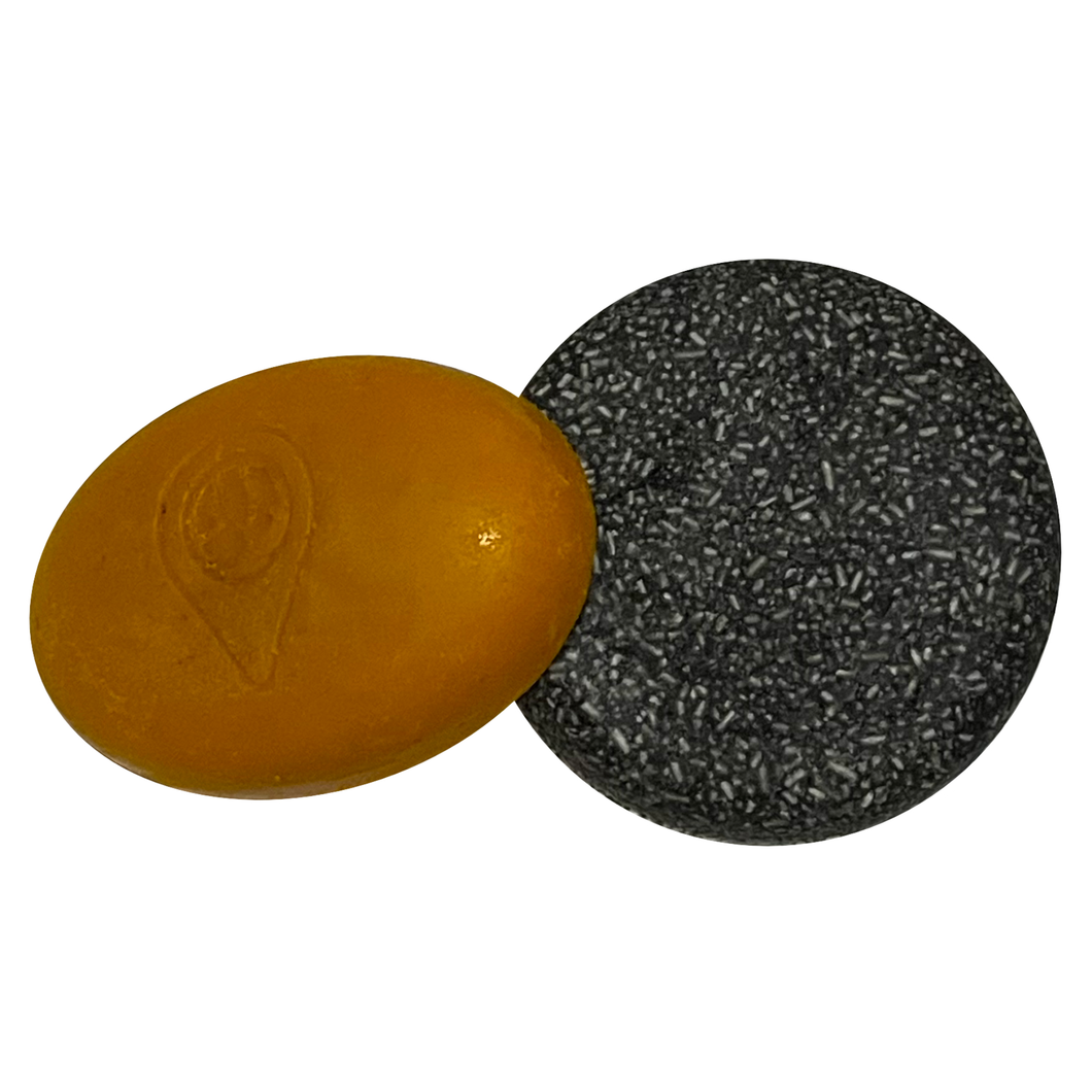 bamboo charcoal shampoo bar and Goldi-locks conditioner bar. Ideal for coloured hair.
