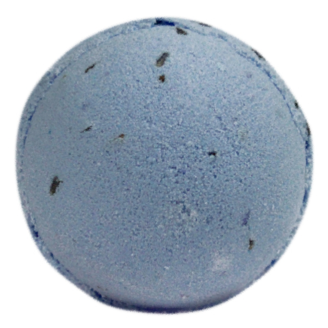 lavender jumbo bath bomb. Enjoy a classic relaxing bath with French lavender and lavender seeds.