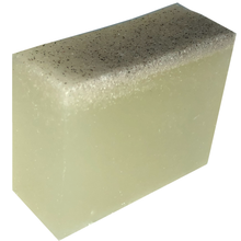 Load image into Gallery viewer, single standing vegan gardener&#39;s peppermint and pumice stone organics soap bar

