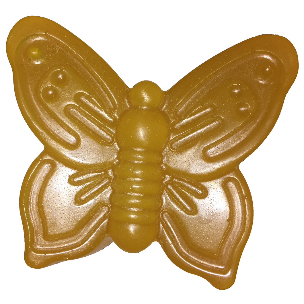 yellow butterfly shaped kids soap bar