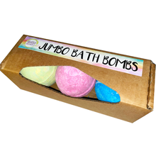 Load image into Gallery viewer, box set of three jumbo bath bombs.
