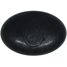 Load image into Gallery viewer, vegan black beauty conditioner bar suitable for all hair types. activated charcoal, black pepper and blueberry. smells like patchouli.
