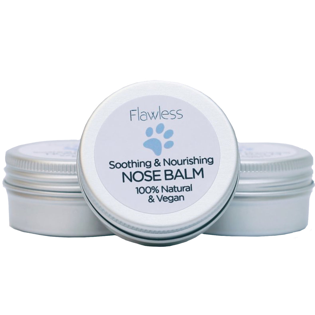 3 x flawless soothing and nourishing plastic free dog nose balm 100% natural and vegan