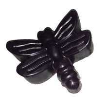 Load image into Gallery viewer, purple dragonfly shaped kids soap bar
